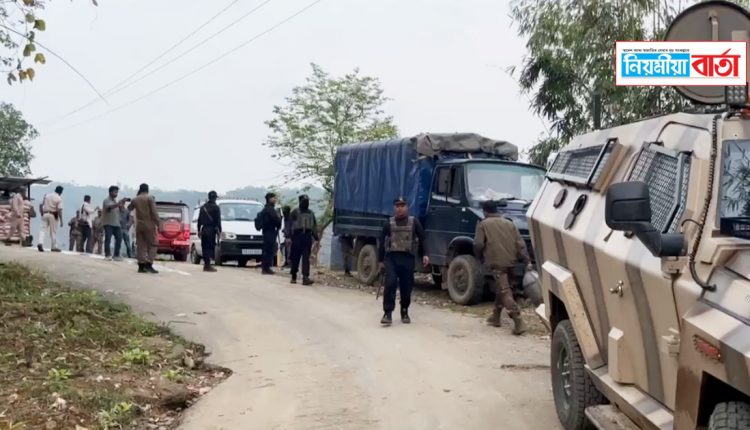 Army police and suspected NSCN militants clashed in Haflong