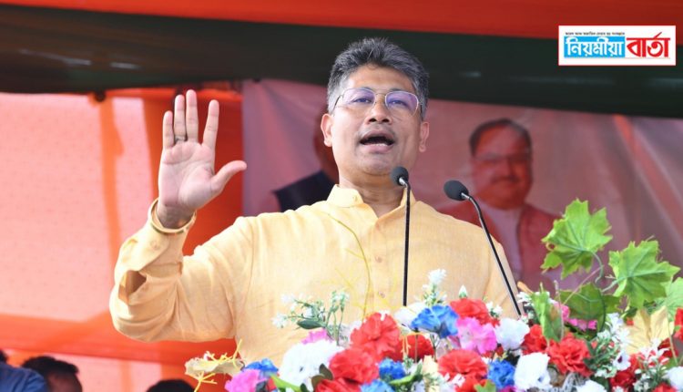 Minister Piyush Hazarika's election campaign in Dhemaji