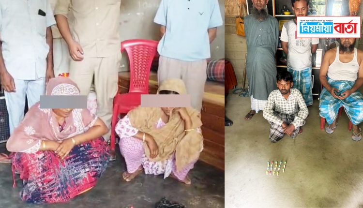 Two drug traffickers, including a woman, were arrested in a separate operation in Laharighat.